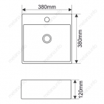 Раковина Melana накладная 38х38 MLN-7063D
