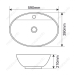 Раковина Melana накладная 39х59 MLN-7167
