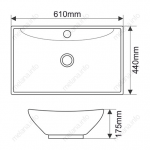 Раковина Melana накладная 44х61 MLN-7211
