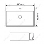 Раковина Melana накладная 45х59 MLN-7295