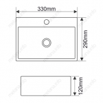 Раковина Melana накладная 29х33 MLN-7440A