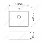 Раковина Melana накладная 44х44 MLN-7657