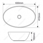 Раковина Melana накладная 41х63 MLN-7686