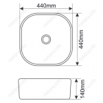 Раковина Melana накладная 44х44 MLN-78107