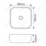 Раковина Melana накладная 39х39 MLN-78110
