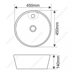 Раковина Melana накладная 45х45 MLN-78111