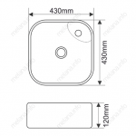 Раковина Melana накладная 43х43 MLN-78112