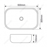 Раковина Melana накладная 36х50 MLN-78160