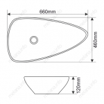Раковина Melana накладная 46х66 MLN-7861