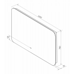 Зеркало Misty Адхил LED 1200x700 бесконтактный сенсор АДХ-02-120/70-14