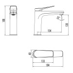 Смеситель Lemark Bronx LM3737GM для раковины, графит