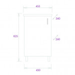 Тумба под раковину Оника Тимбер 45 напольная белый матовый 104508