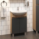 Тумба под раковину Оника Милтон 50 напольная серый матовый 105037 Тумба под раковину Оника Милтон 50 напольная серый матовый 105037