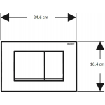 Инсталляция для унитаза Geberit Duofox Delta с кнопкой смыва хром глянец 458.163.21.1