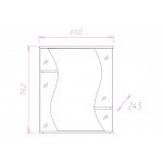 Зеркало-шкаф Оника Лилия 65 подвесной правый белый 206511