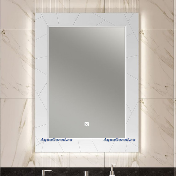 Зеркало Opadiris Луиджи 80 белый матовый, с подсветкой New 00-00006554