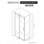 Душевой уголок Berges Melita 100х80х195 раздвижная дверь прозрачное стекло хром сильвер 061015