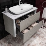 Тумба под умывальник Opadiris Рубинно 90 подвесная серый/белый 00-00005943 Тумба под умывальник Opadiris Рубинно 90 подвесная серый/белый 00-00005943