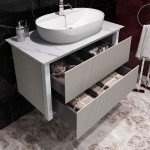 Тумба под умывальник Opadiris Рубинно 90 подвесная серый/белый 00-00005943 Тумба под умывальник Opadiris Рубинно 90 подвесная серый/белый 00-00005943