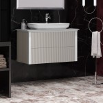 Тумба под умывальник Opadiris Рубинно 90 подвесная серый/белый 00-00005943 Тумба под умывальник Opadiris Рубинно 90 подвесная серый/белый 00-00005943