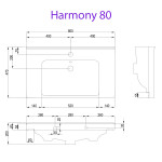 Умывальник мебельный MYJOYS Harmony 80