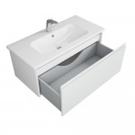 Тумба с раковиной Owl Malaren 100 с 1 ящиком белая