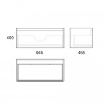 Тумба с раковиной Owl Malaren 100 с 1 ящиком белая