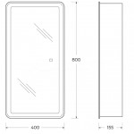 Зеркало-шкаф BelBagno Marino SPC-MAR-400/800-1A-LED-TCH с подсветкой