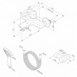 Смеситель для ванны и душа AM.PM X-Joy S F85B15000 c душевой лейкой