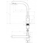 Смеситель для кухни Paulmark Essen со встроенным фильтром питьевой воды золото Es213011-G