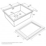 Мойка кухонная Paulmark Next 54х44 нержавеющая сталь золото PM215444-BG