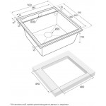 Мойка кухонная Paulmark Stepia 50х51 кварц черный PM115051-AN