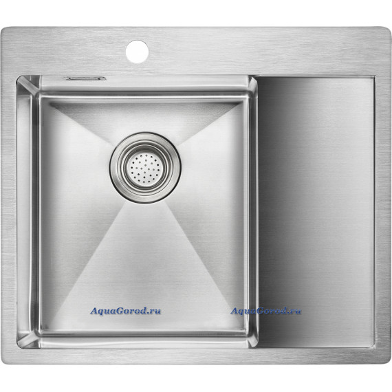 Мойка кухонная Paulmark Alster 59х51 нержавеющая сталь сталь левая PM825951-BSL