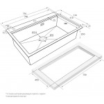 Мойка кухонная Paulmark Vast-Pro 75х51 нержавеющая сталь черный PM707551-GM