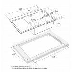 Мойка кухонная Paulmark Atlan 78х51 нержавеющая сталь золото правая PM217851-BGR