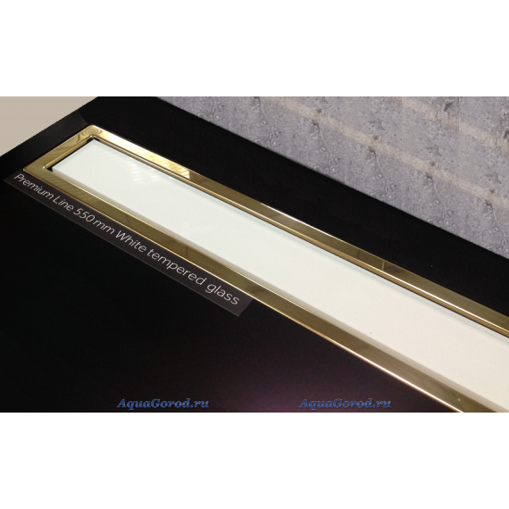 Водоотводящий желоб Pestan Confluo Premium Gold White Glass Line 850