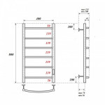 Полотенцесушитель электрический Point Афина П6 400х800 хром, диммер справа PN04848