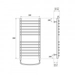 Полотенцесушитель электрический ТЭН Point Альфа Премиум П12 500х800 хром, левый/правый PN05158SE