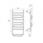 Полотенцесушитель электрический ТЭН Point Юпитер П4 500х800 хром, левый/правый PN01158E