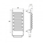Полотенцесушитель электрический ТЭН Point Юпитер Премиум П7 500х800 хром, левый/правый PN01158SE