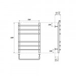 Полотенцесушитель Point Нептун П6 500х600 хром PN09156