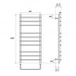 Полотенцесушитель электрический ТЭН Point Нептун П10 500х1000 хром, левый/правый PN09150E