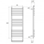 Полотенцесушитель ТЭН Point Сатурн П15 500х1000 хром, левый/правый PN90150SE