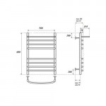Полотенцесушитель Point Альфа Премиум П7 с полкой 500х600 хром PN05156SP