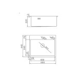 Мойка кухонная Wisent 5044B с PVD покрытием 50х44 дозатор графит WS35044B/W405B/WGER019B