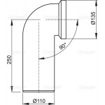 Колено для унитаза 90° AlcaPlast A90-90