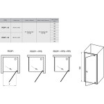 Душевая дверь Ravak Pivot PDOP1-80 поворотная прозрачная профиль и ручки белые