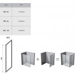 Неподвижная стена Ravak Rapier RPS-80 рифленое стекло профиль белый
