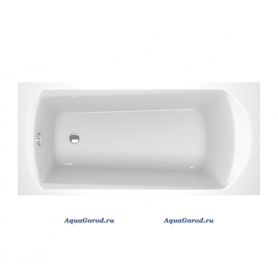 Ванна акриловая Ravak Domino Plus 170x75 см в комплекте с усиленной рамой, передней панелью и сифоном 70508015