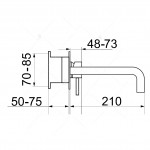 Смеситель RGW SP-45-10B встраиваемый, с изливом 21140545-04